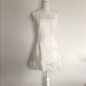 RUNS SMALL. Alexis party dress w/ sequins/feather